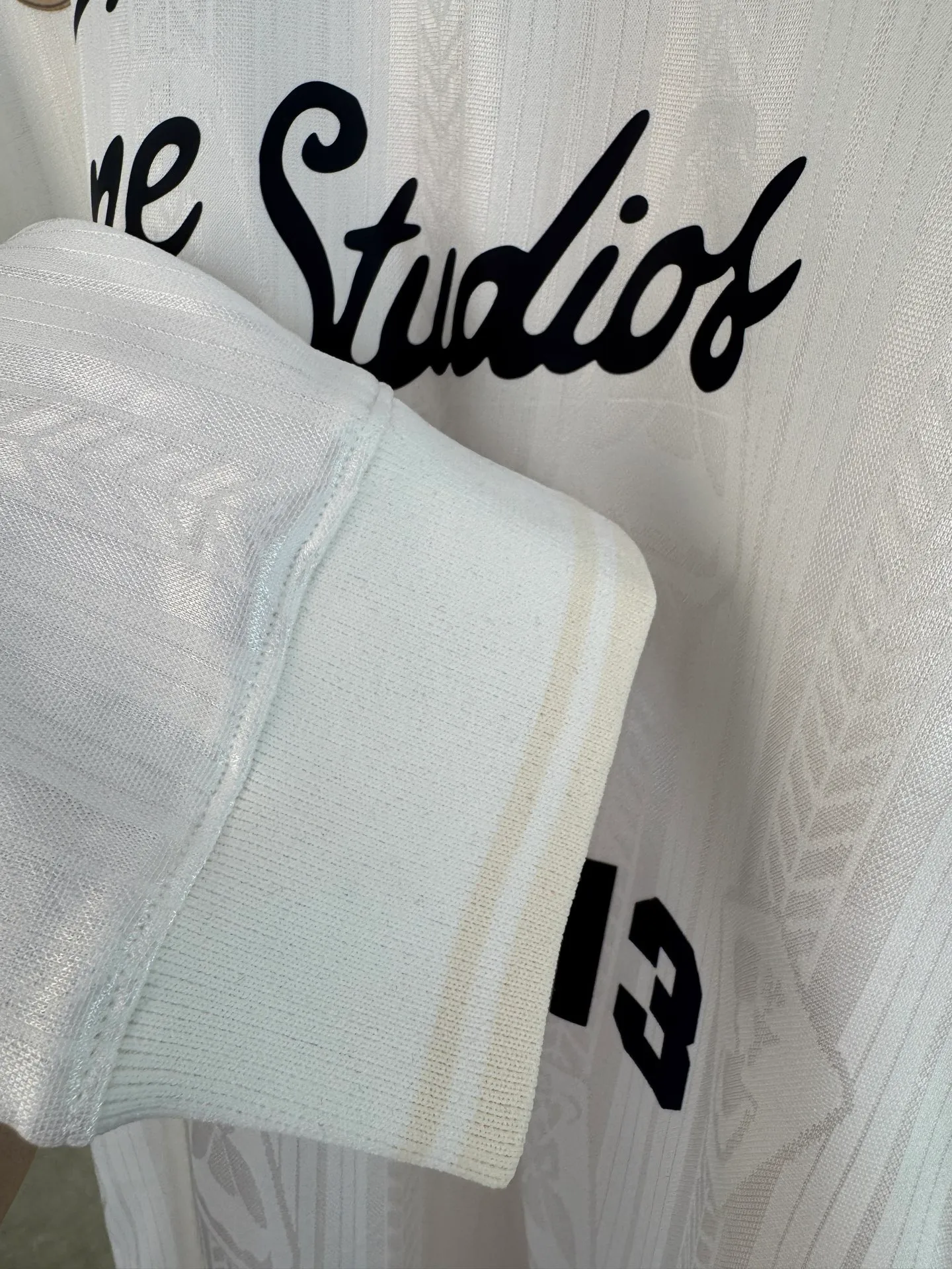 Acne Studios 26SS football jersey technical jacquard fabric logo long sleeve size s m l xl